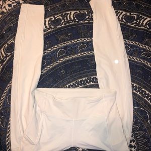 White Lululemon leggings